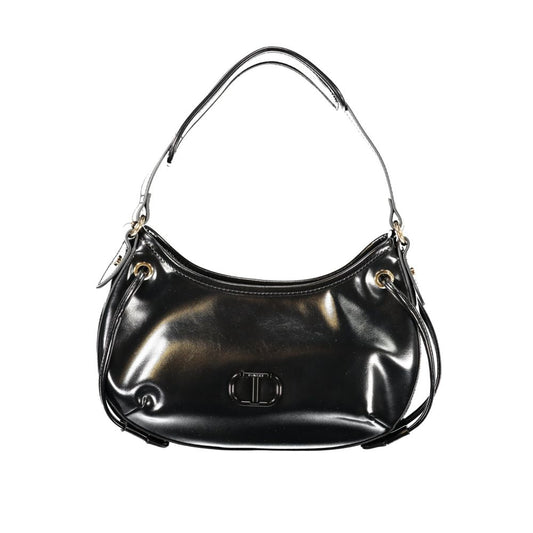Twinset Black Polyurethane Women Hobo Bag - ClickThatClicks 