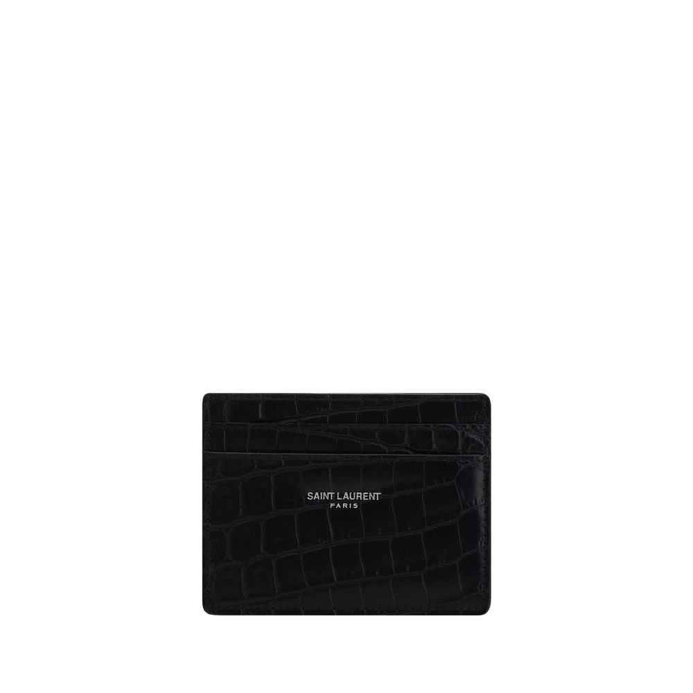 Saint Laurent Black Calf Leather Bos Taurus Wallet - ClickThatClicks 
