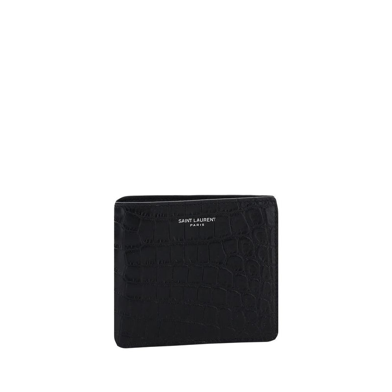 Saint Laurent Black Calf Leather Bos Taurus Wallet