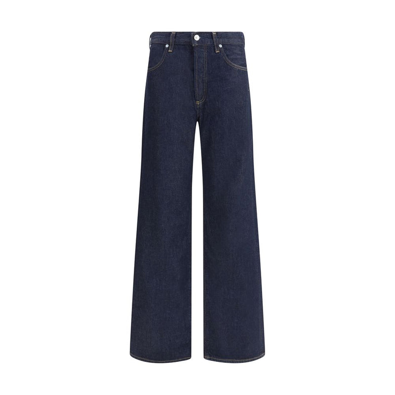 Citizens of Humanity Blue Recycled Cotton Straight-Leg Jeans