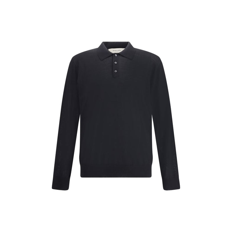 Golden Goose Black Fleece Wool Dress Shirt