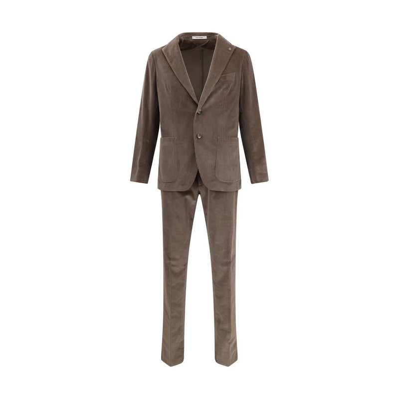 Tagliatore Brown Cotton Two-Piece Suit