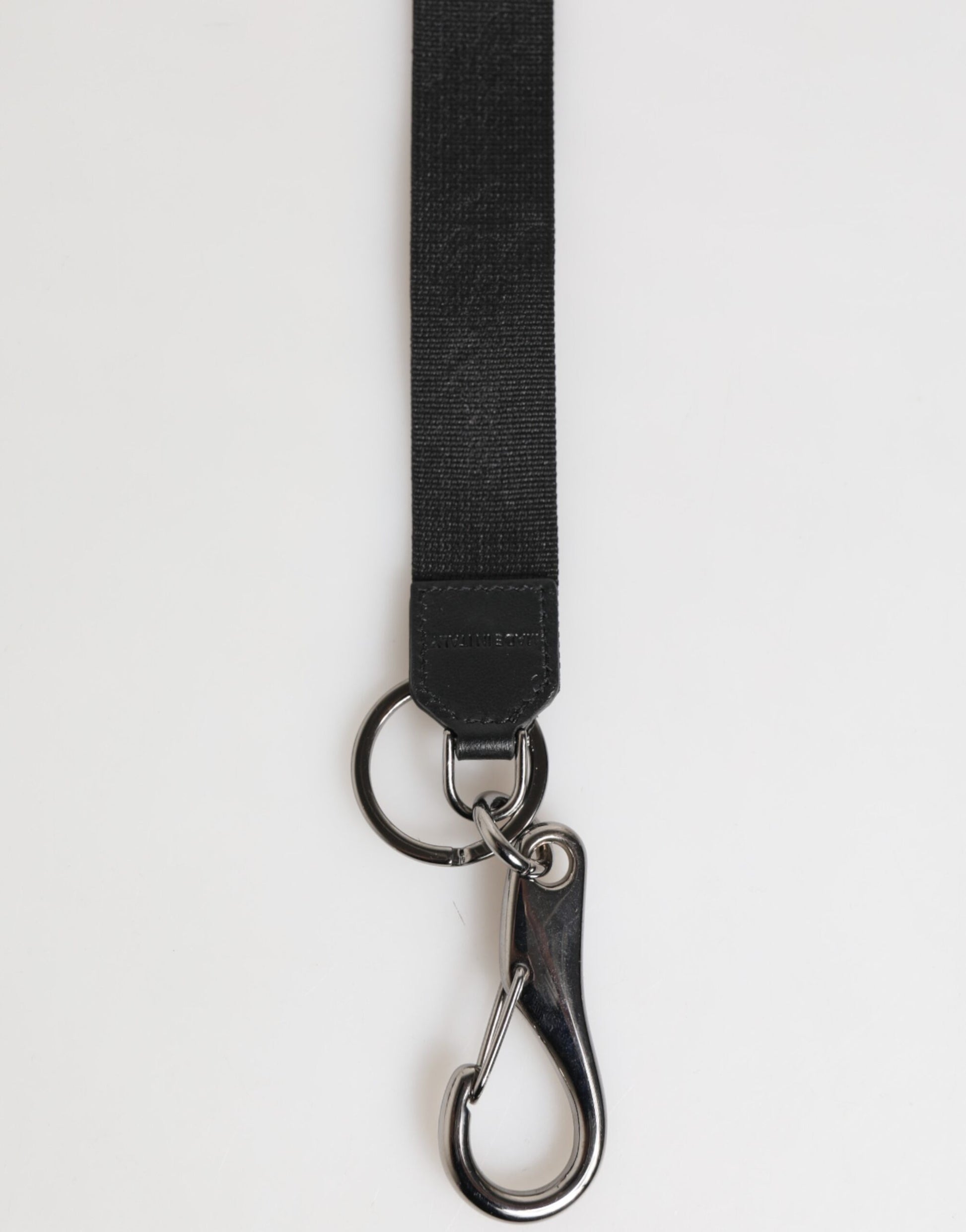 Dolce & Gabbana Black Burgundy Polyester DG Logo Men Keychain Keyring - ClickThatClicks 