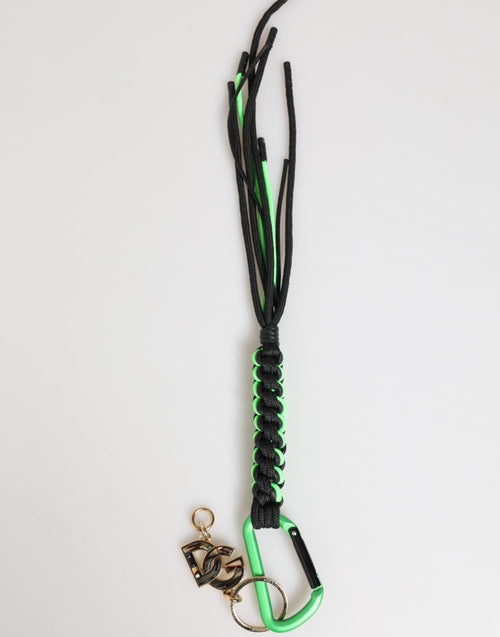 Dolce & Gabbana Multicolor Polyester Tape String DG Logo Keychain Keyring - ClickThatClicks 