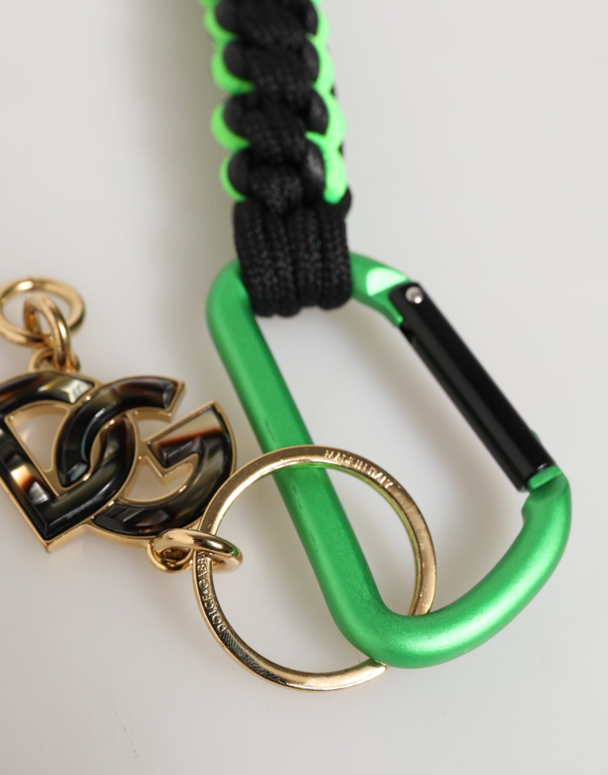 Dolce & Gabbana Multicolor Polyester Tape String DG Logo Keychain Keyring - ClickThatClicks 