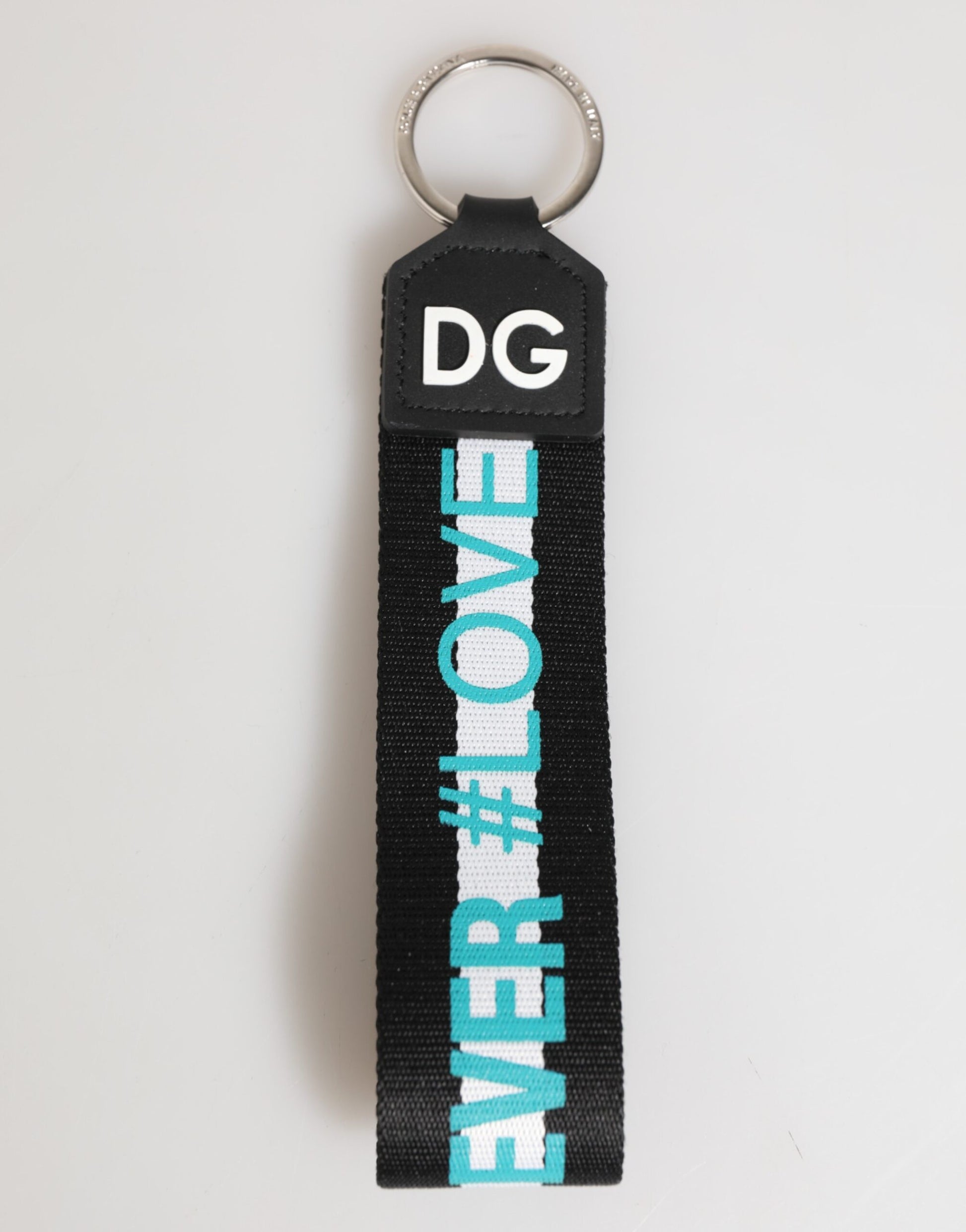 Dolce & Gabbana Multicolor Logo Polyester Brass Holder Keychain Keyring - ClickThatClicks 