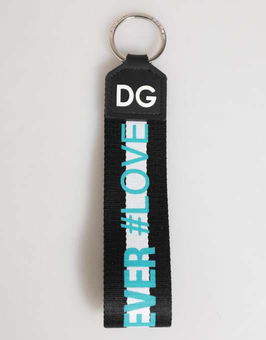 Dolce & Gabbana Multicolor Logo Polyester Brass Holder Keychain Keyring - ClickThatClicks 