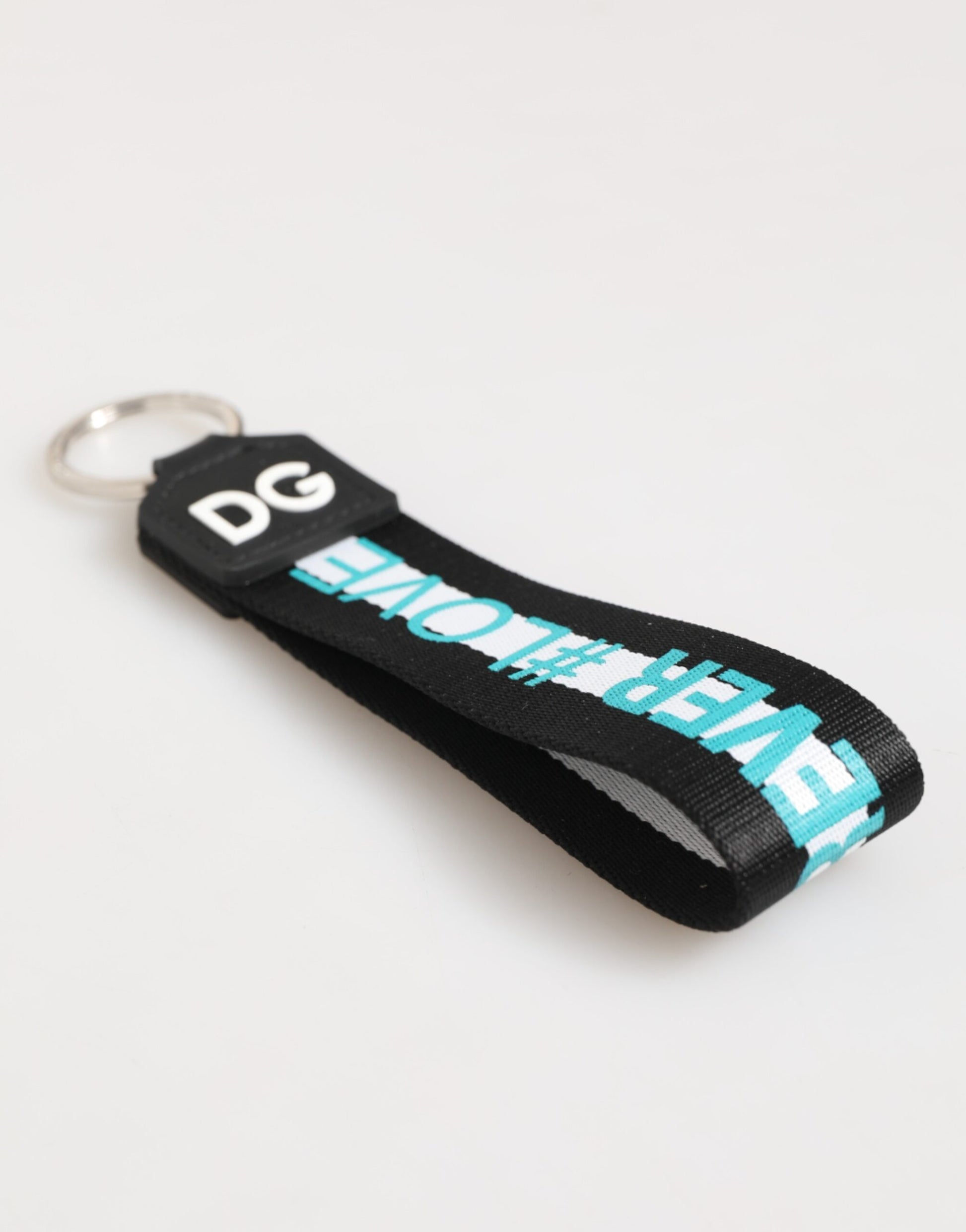Dolce & Gabbana Multicolor Logo Polyester Brass Holder Keychain Keyring - ClickThatClicks 