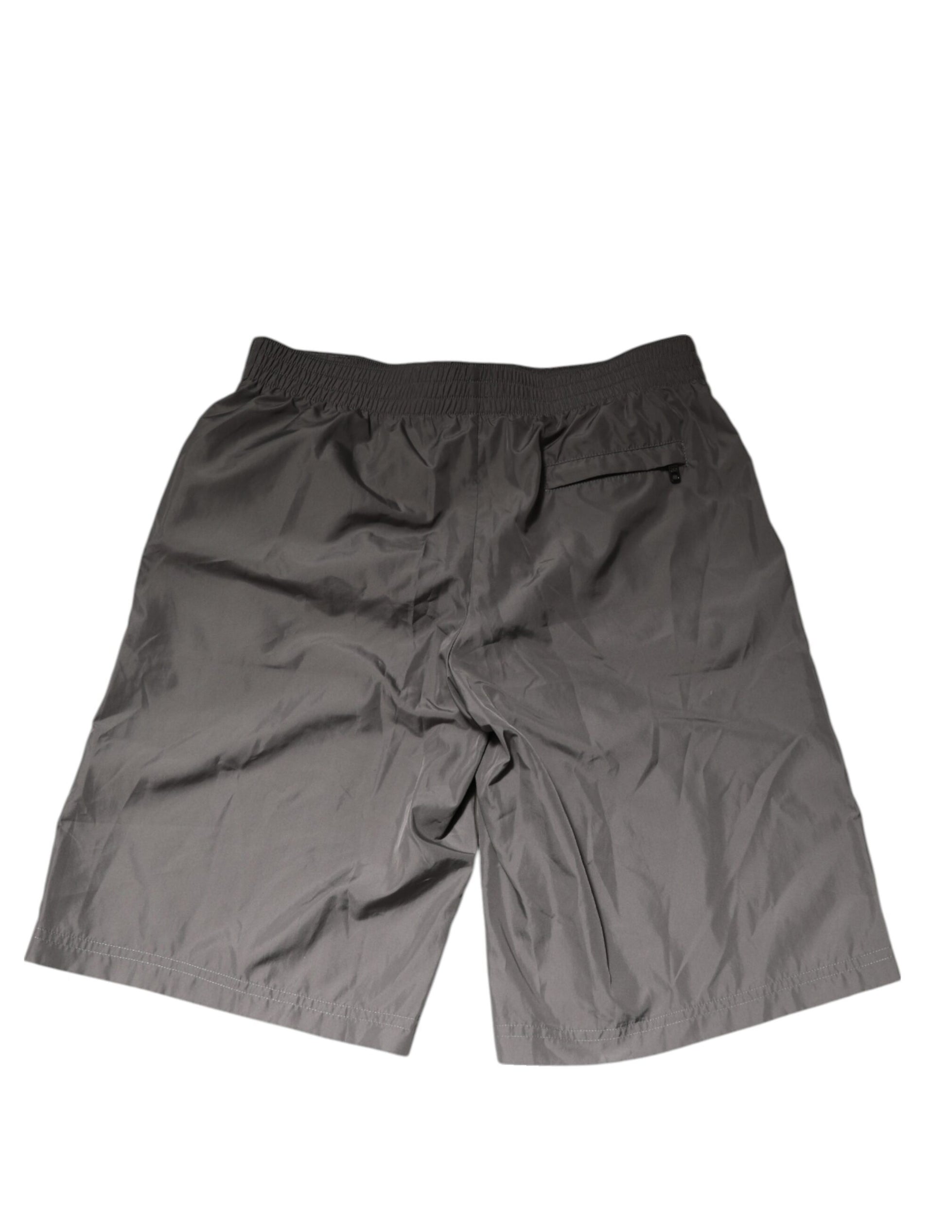 Dolce & Gabbana Light Gray Nylon Elastic Waist Shorts Swimwear - ClickThatClicks 