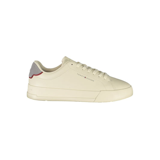 Tommy Hilfiger Beige Polyurethane Men Sneaker - ClickThatClicks 