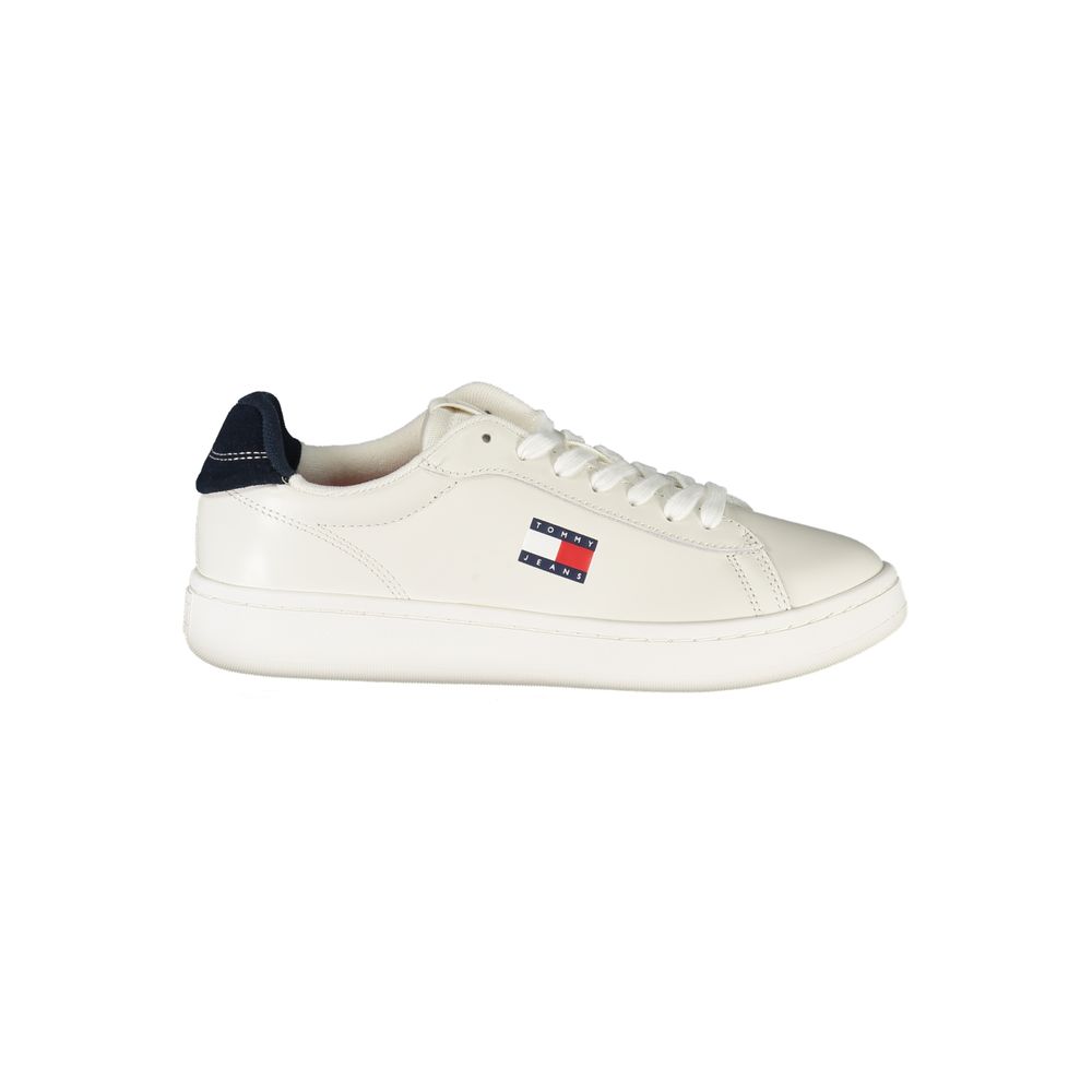 Tommy Hilfiger Bianco Polyurethane Women Sneaker - ClickThatClicks 