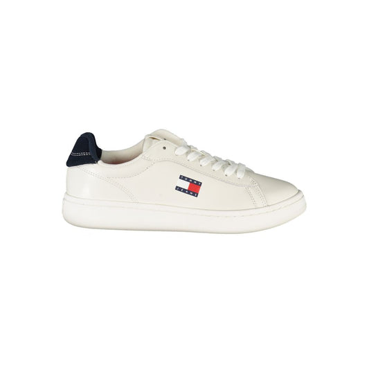 Tommy Hilfiger Bianco Polyurethane Women Sneaker - ClickThatClicks 