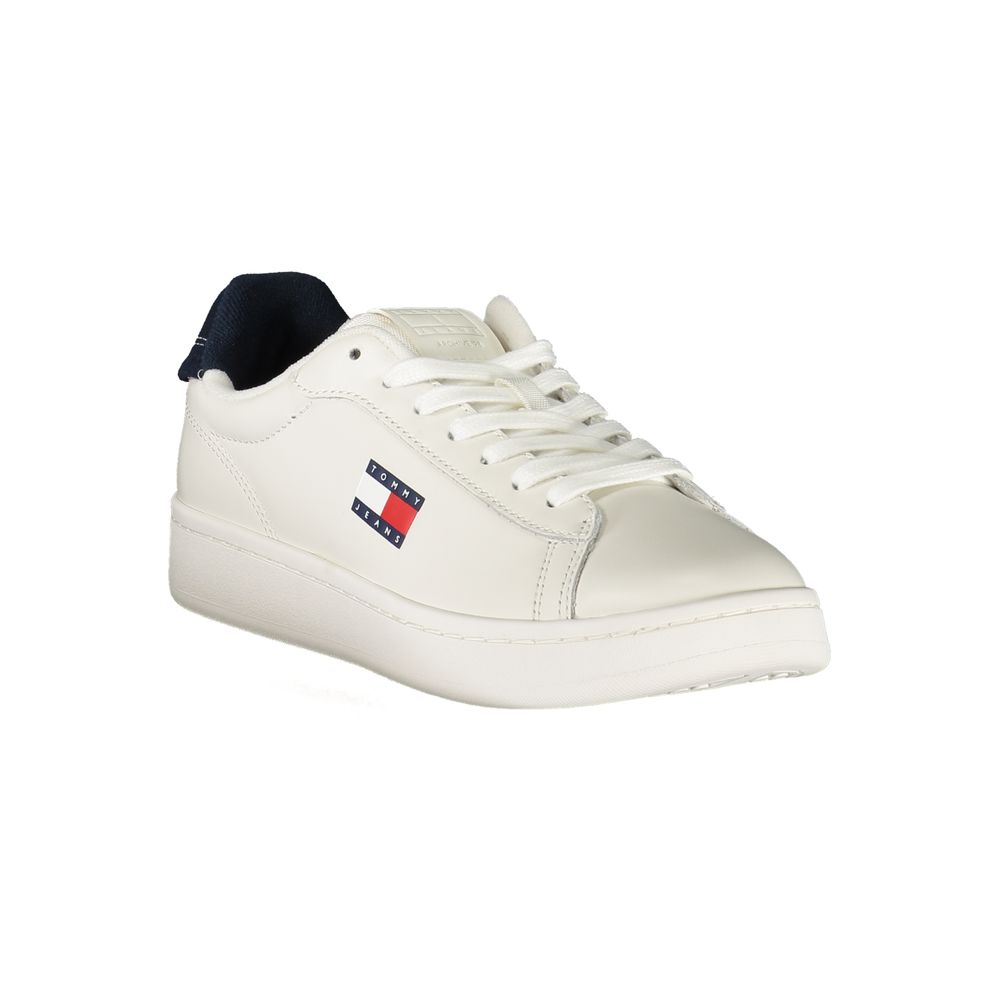 Tommy Hilfiger Bianco Polyurethane Women Sneaker - ClickThatClicks 
