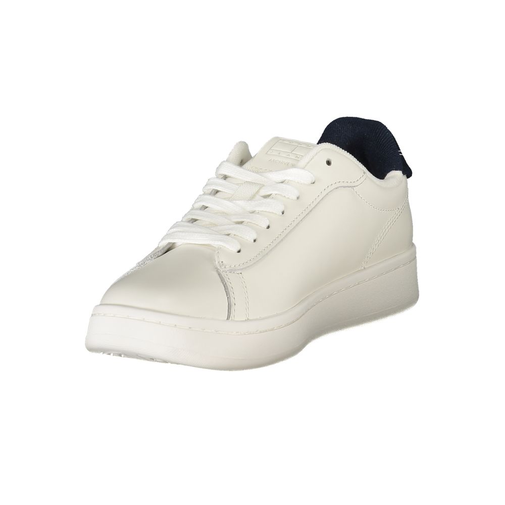 Tommy Hilfiger Bianco Polyurethane Women Sneaker - ClickThatClicks 