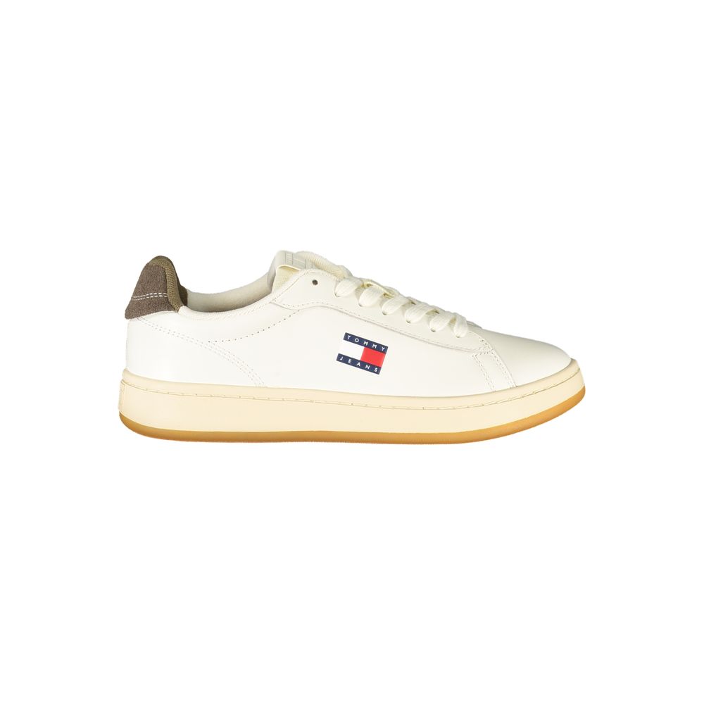 Tommy Hilfiger Bianco Polyurethane Women Sneaker - ClickThatClicks 