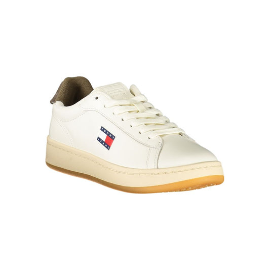 Tommy Hilfiger Bianco Polyurethane Women Sneaker - ClickThatClicks 