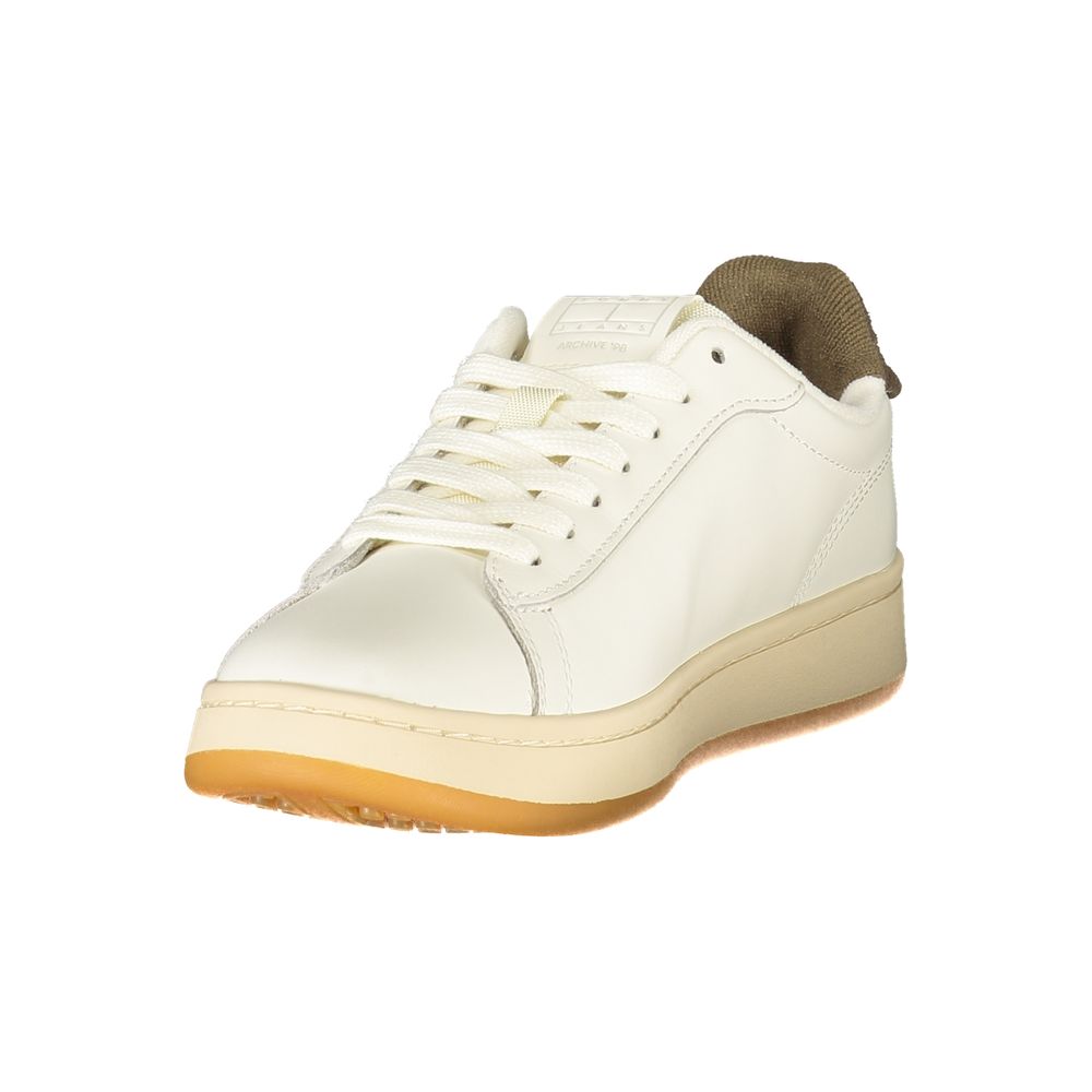 Tommy Hilfiger Bianco Polyurethane Women Sneaker - ClickThatClicks 