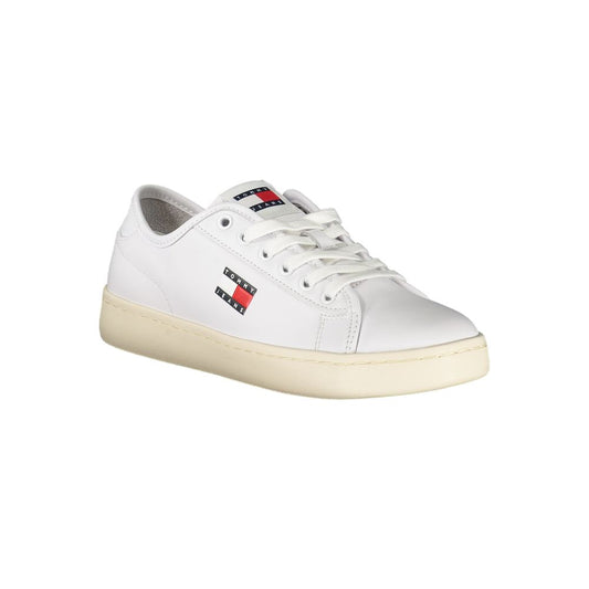 Tommy Hilfiger Bianco Polyurethane Women Sneaker - ClickThatClicks 