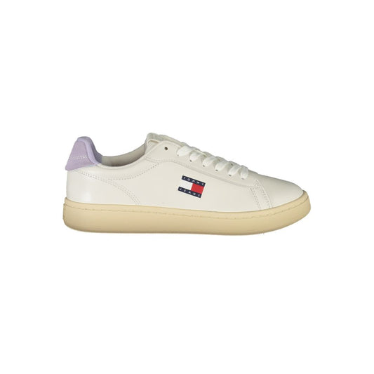 Tommy Hilfiger White Polyurethane Women Sneaker - ClickThatClicks 