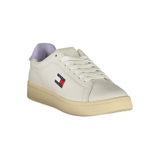 Tommy Hilfiger White Polyurethane Women Sneaker - ClickThatClicks 