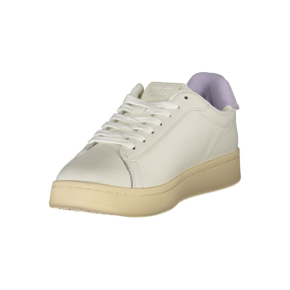 Tommy Hilfiger White Polyurethane Women Sneaker - ClickThatClicks 