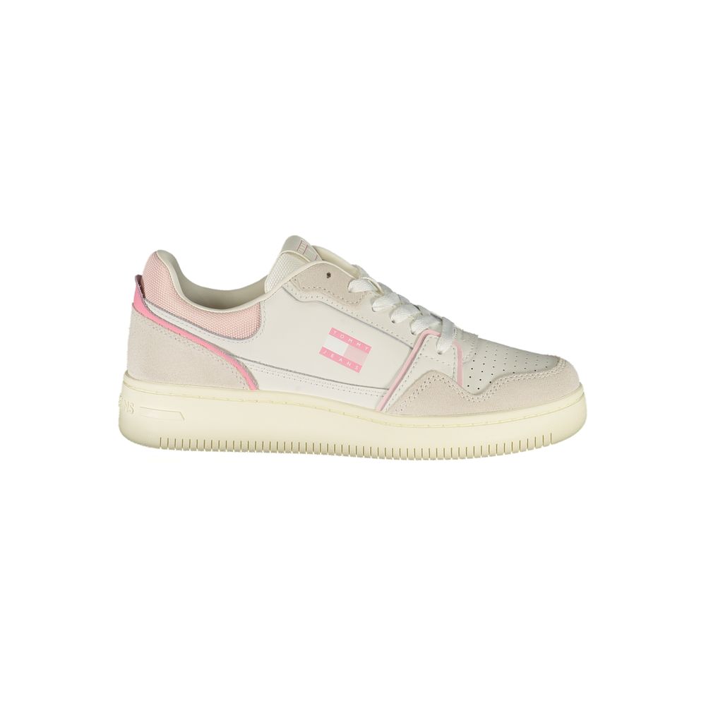 Tommy Hilfiger White Polyurethane Women Sneaker - ClickThatClicks 