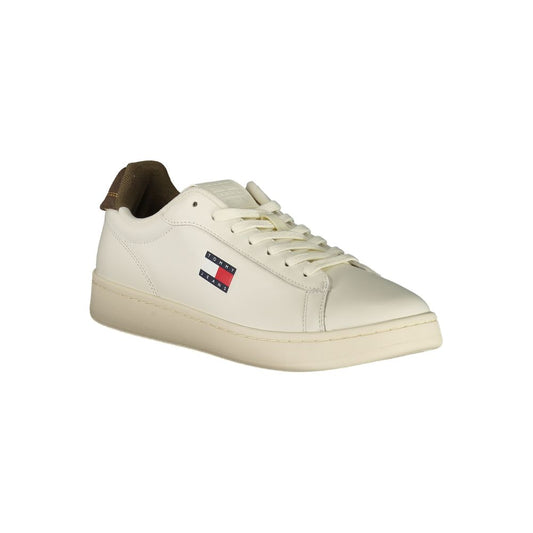 Tommy Hilfiger Bianco Polyurethane Men Sneaker - ClickThatClicks 