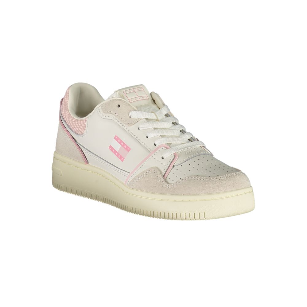 Tommy Hilfiger White Polyurethane Women Sneaker - ClickThatClicks 
