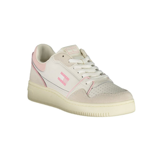Tommy Hilfiger White Polyurethane Women Sneaker - ClickThatClicks 