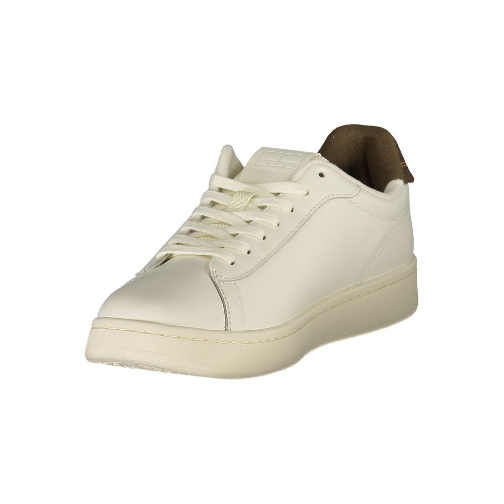 Tommy Hilfiger Bianco Polyurethane Men Sneaker - ClickThatClicks 