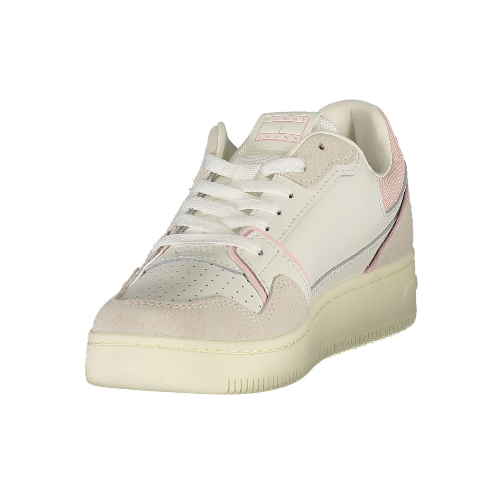 Tommy Hilfiger White Polyurethane Women Sneaker - ClickThatClicks 