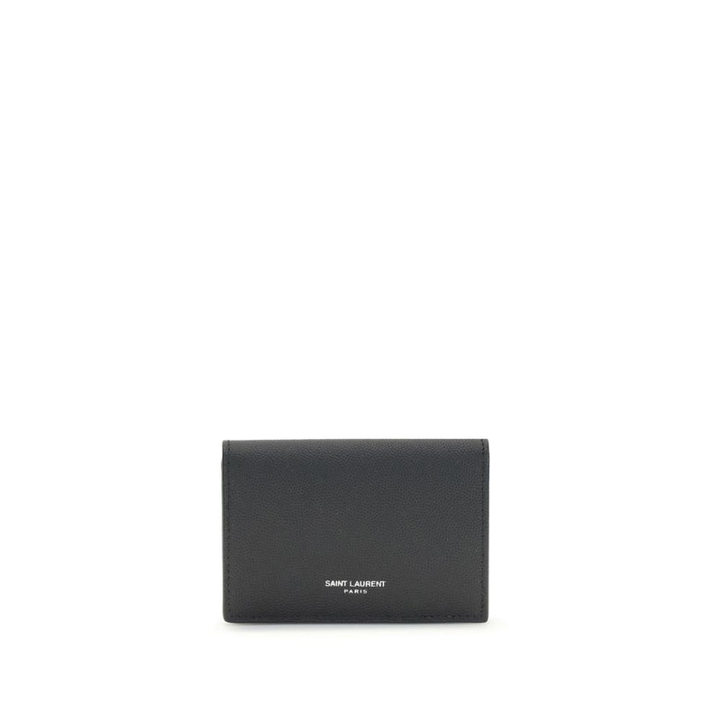 Saint Laurent Grain de poudre leather business Card Holder