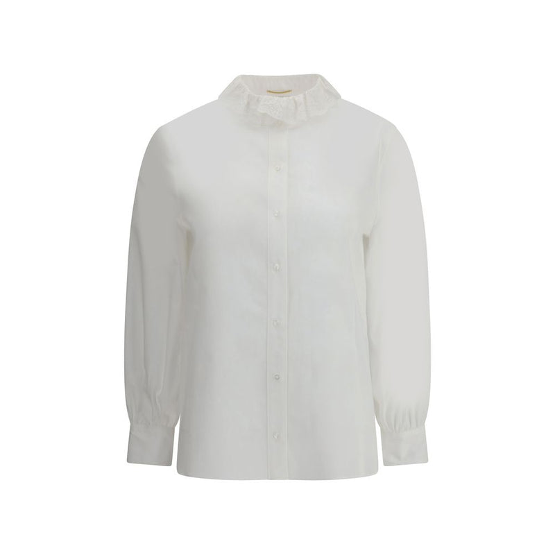 Saint Laurent White Cotton Dress Shirt