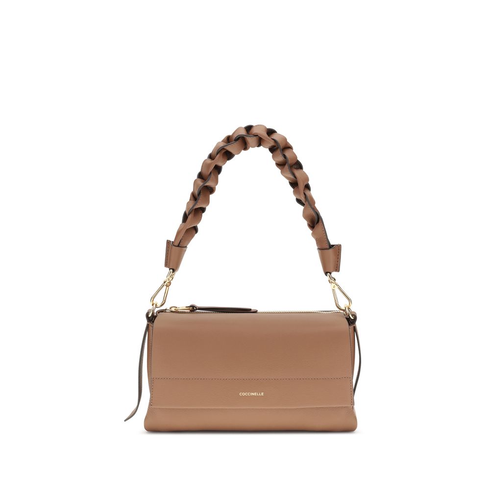 Coccinelle Beige Calf Leather Bos Taurus Shoulder Bag - ClickThatClicks 