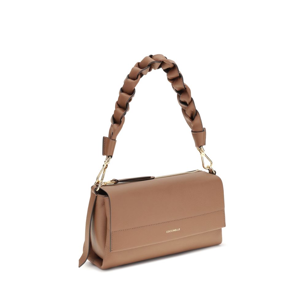 Coccinelle Beige Calf Leather Bos Taurus Shoulder Bag - ClickThatClicks 