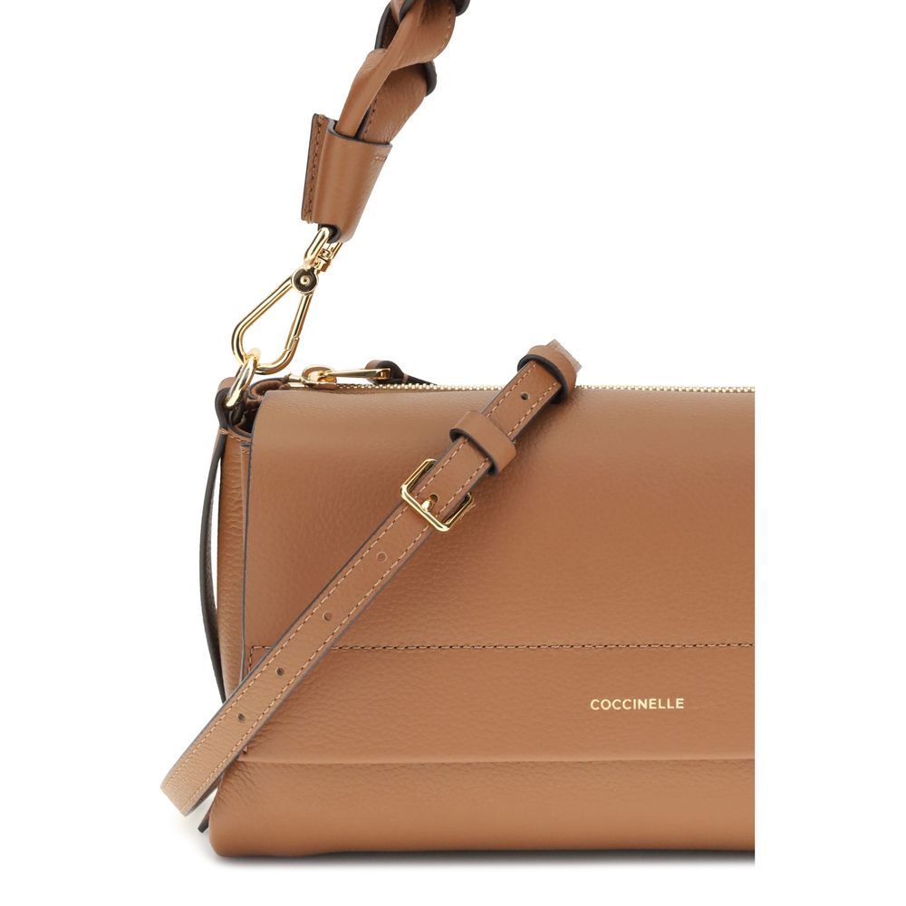 Coccinelle Beige Calf Leather Bos Taurus Shoulder Bag - ClickThatClicks 