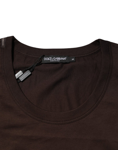 Dolce & Gabbana Brown Cotton Sleeveless Underwear Men Tank Top - ClickThatClicks 