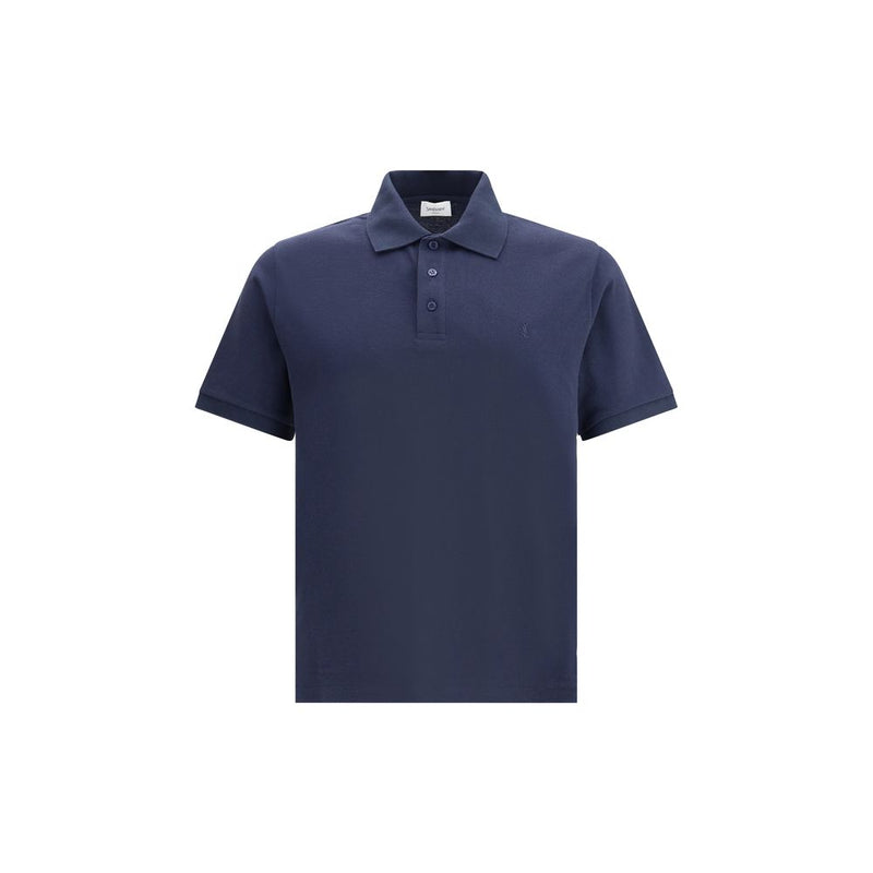 Saint Laurent Blue Cotton Polo Shirt