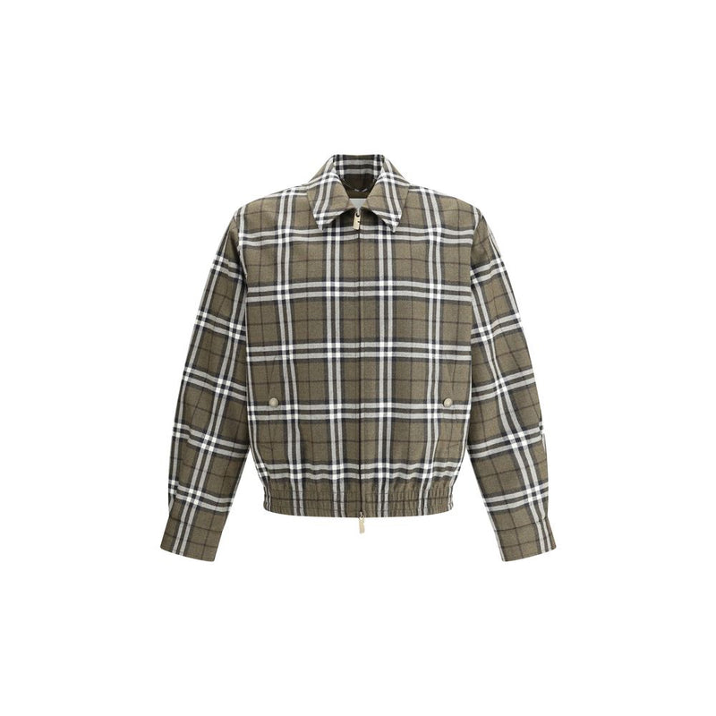 Burberry Green Wool Bomber