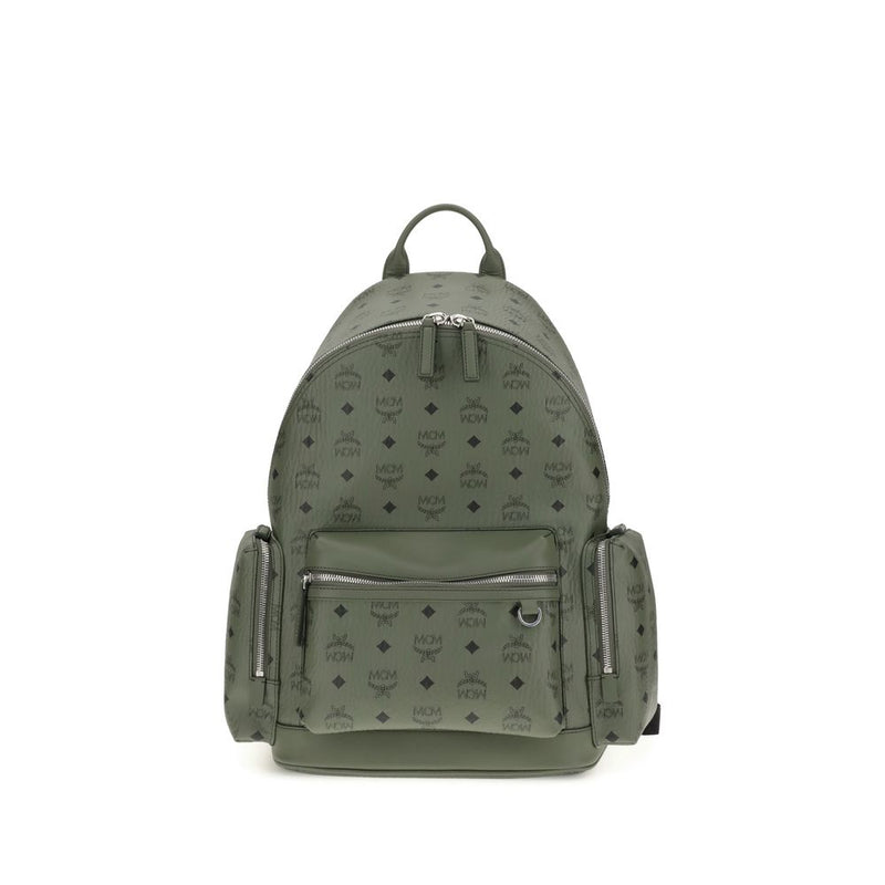 MCM Green Fabric Backpack