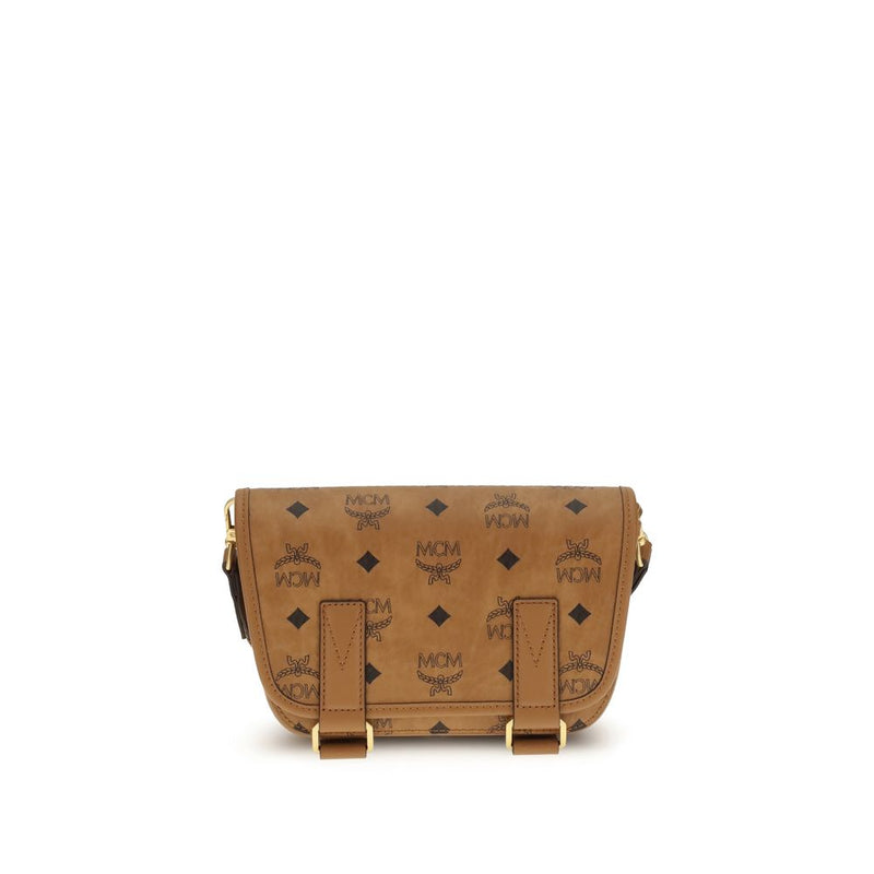 MCM Brown Fabric Shoulder Bag