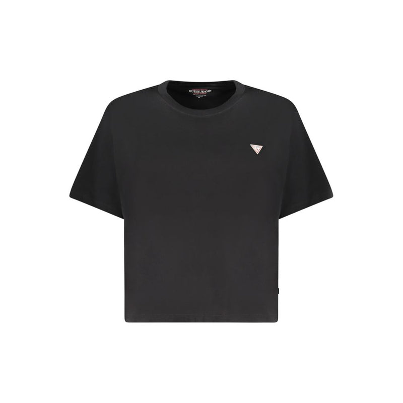 Guess Jeans Black Cotton Women T-Shirt