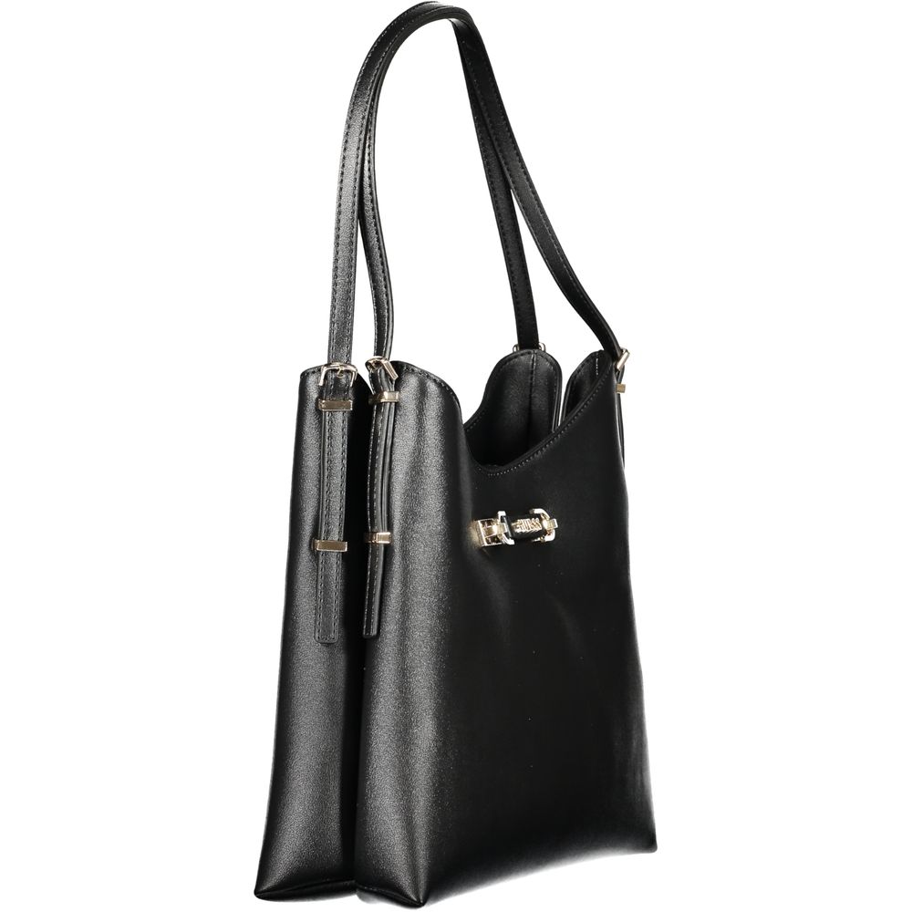 Guess Jeans Black Polyurethane Women Handbag - ClickThatClicks 
