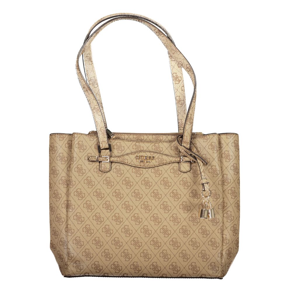 Guess Jeans Beige Polyurethane Women Handbag - ClickThatClicks 