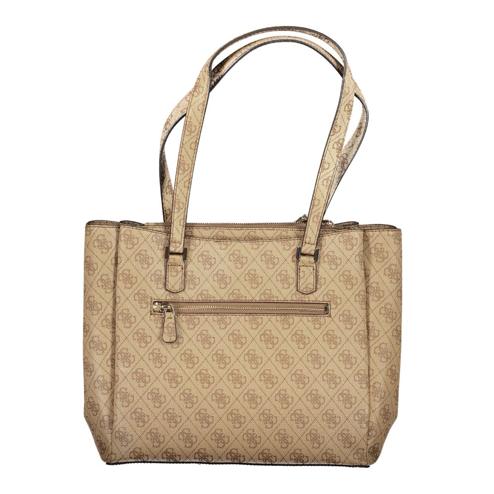 Guess Jeans Beige Polyurethane Women Handbag - ClickThatClicks 