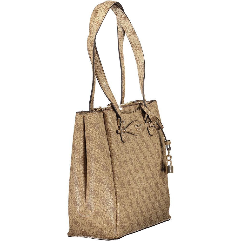 Guess Jeans Beige Polyurethane Women Handbag - ClickThatClicks 