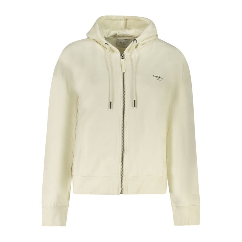 Pepe Jeans White Cotton Women Hoodie
