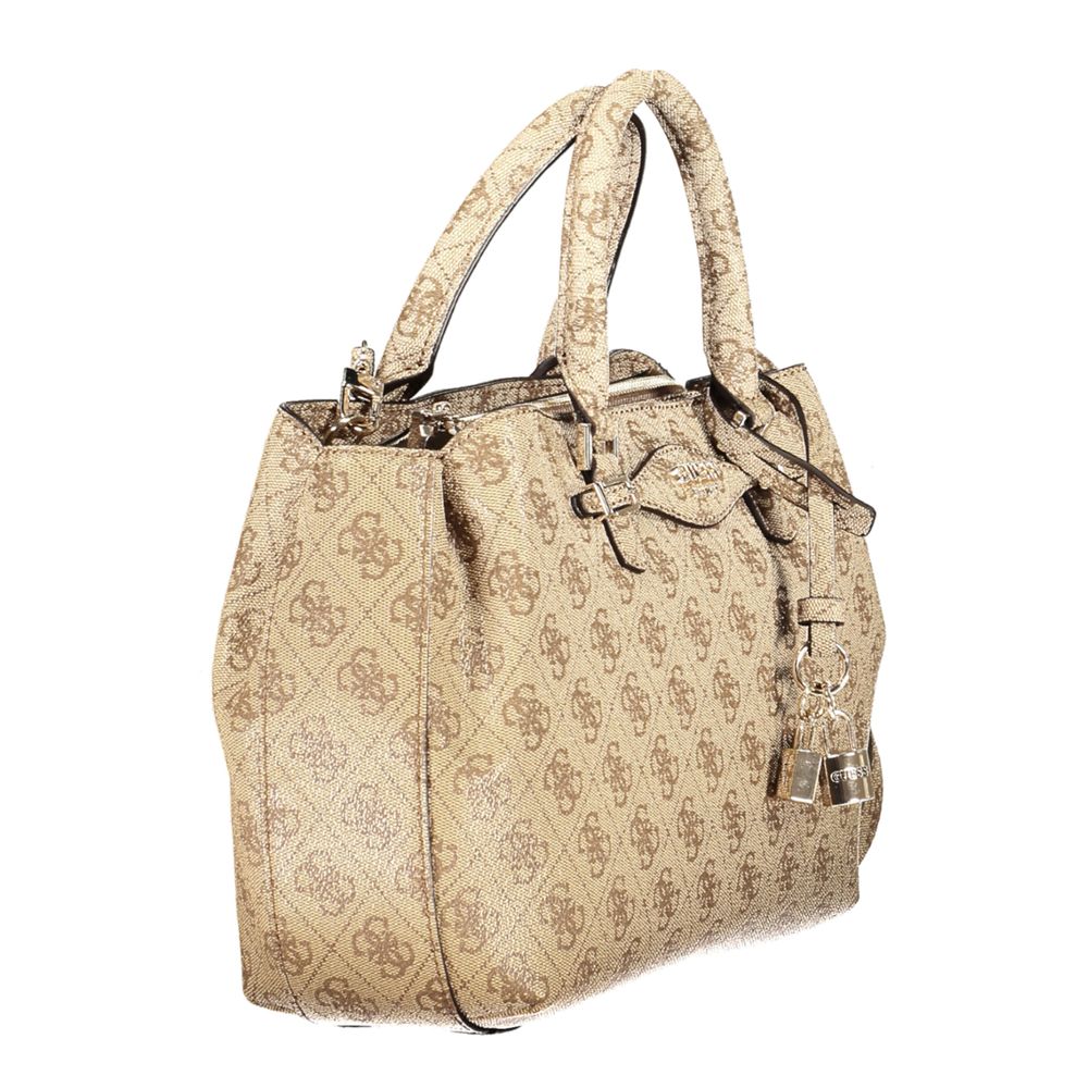 Guess Jeans Beige Polyurethane Women Handbag - ClickThatClicks 