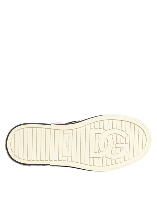 Dolce & Gabbana Pink Quilted Nylon Slip-On Sneaker Shoes - ClickThatClicks 