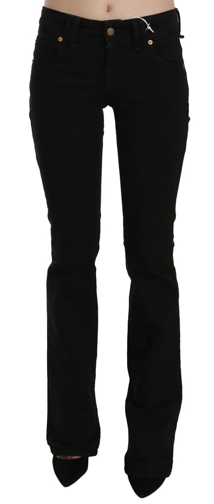 John Galliano Black Low Waist Slim Leg Skinny Denim Casual Pants Jeans